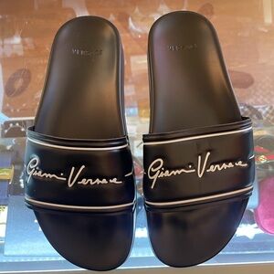 Gianni Versace Black Slide Sandals unisex